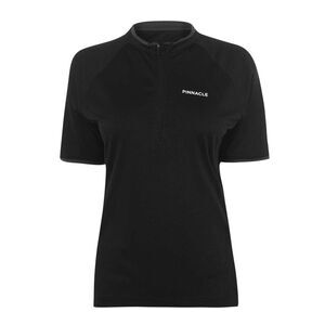Pinnacle Womens/Ladies Half Zip Short-Sleeved Cycling Jersey / Black